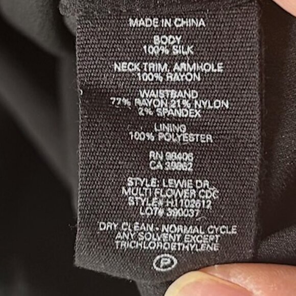 Theory Lewie Silk Combo Floral Dress - Picture 6 of 9